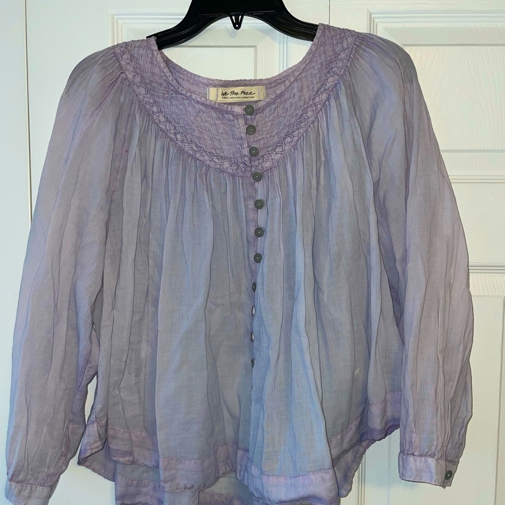 Free People Lilac Blouse